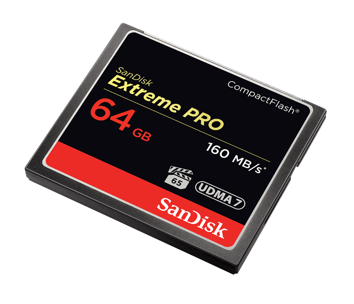 Sandisk SDCFXPS-064G-X46 Extreme Pro 64GB Compact Flash 160MB/s Memory Card - Zoom Image 2