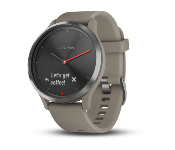 Garmin 010-01850-03 Vivomove HR Sport with Sandstone Silicone Band - Zoom Image 1