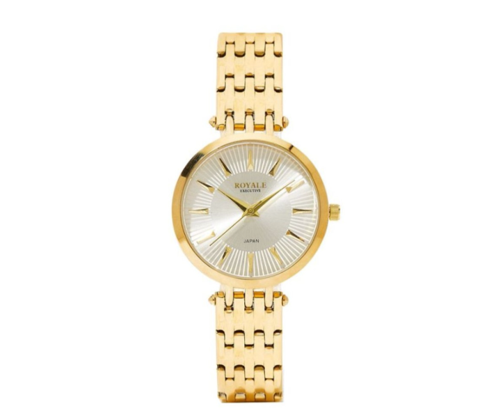 Royale Executive RE073B Metal Analog Quartz Watch For Women - Gold - Zoom Image