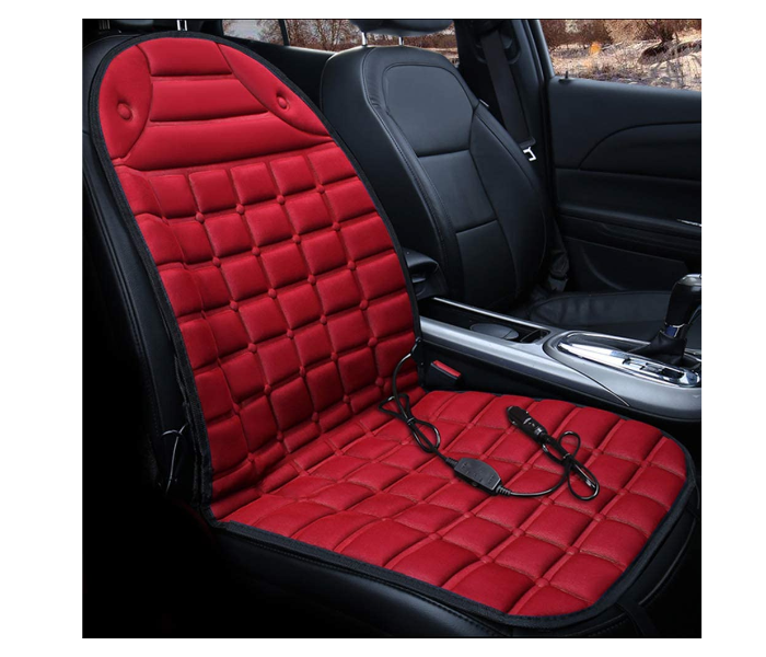 Generic 2 Piece 12V Car Seat Heater Cushion - Red - Zoom Image 2