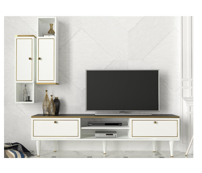 Ravenna 3 Cartons TV Table - White - Zoom Image 1