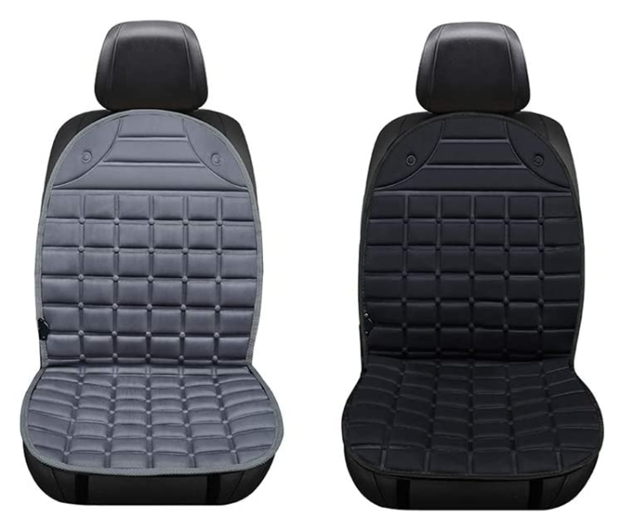 Generic 2 Piece 12V Car Seat Heater Cushion - Brown - Zoom Image 2