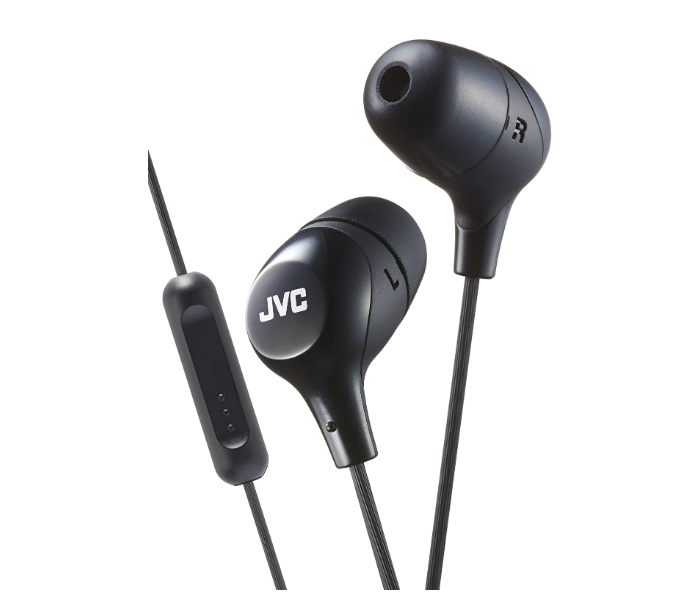 JVC HAFX38MB Memory Foam Earbud Marshmallow Memory Foam Earbud with Mic - Black - Zoom Image 1