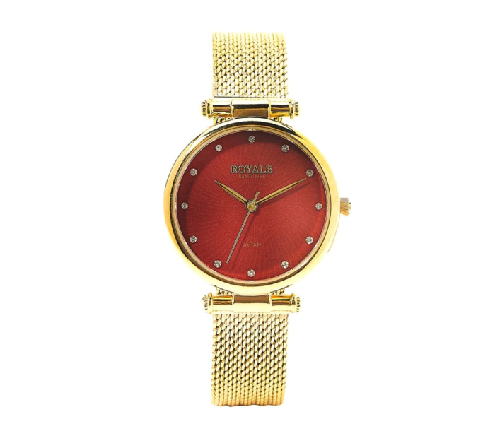 Royale Executive RE071D Metal Analog Watch For Women - Red - Zoom Image