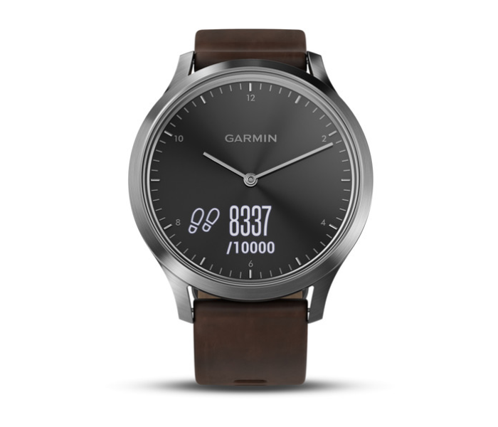 Garmin 010-01850-34 Vivomove HR Seu Premium with Dark Brown Leather Bracelet - Zoom Image 3