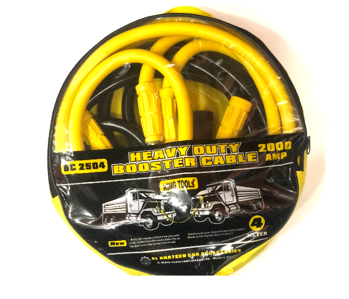 King Tools  2000 Amp 4 Meter Booster Cable - Yellow and Black - Zoom Image 2