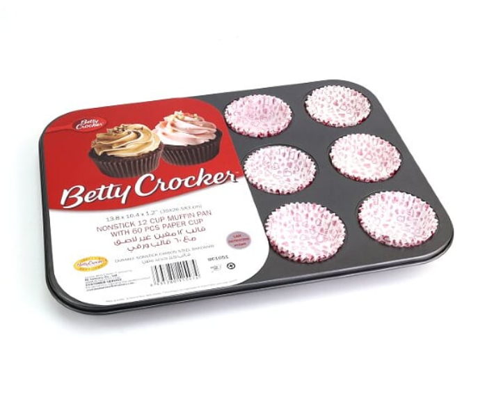 Betty 35 x 26cm 12 Cup Crocker Muffin Pan - Black - Zoom Image