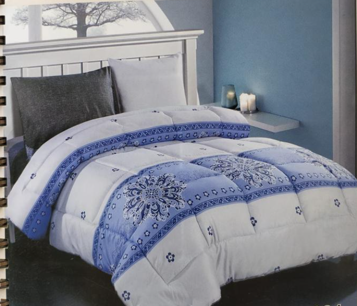 Roman 3 Pcs Comforter Fitted Sheet and Pillow Case - Blue - Zoom Image