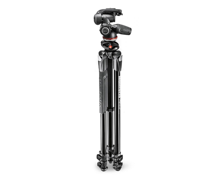 Manfrotto MK290DUA3-3W 290 Dual Aluminium 3 Section Tripod Kit with 804 3 Way Head - Black - Zoom Image 2