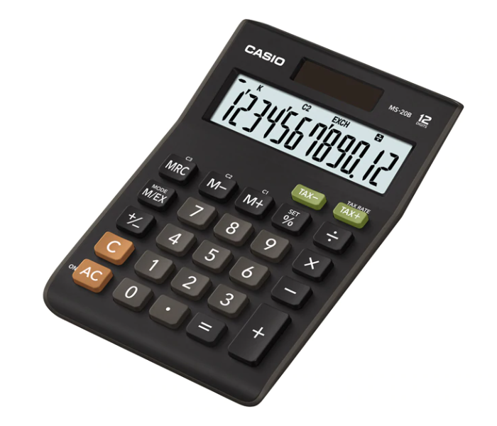 Casio MS-20B Mini Desk Type 12 Digits Calculator - Zoom Image