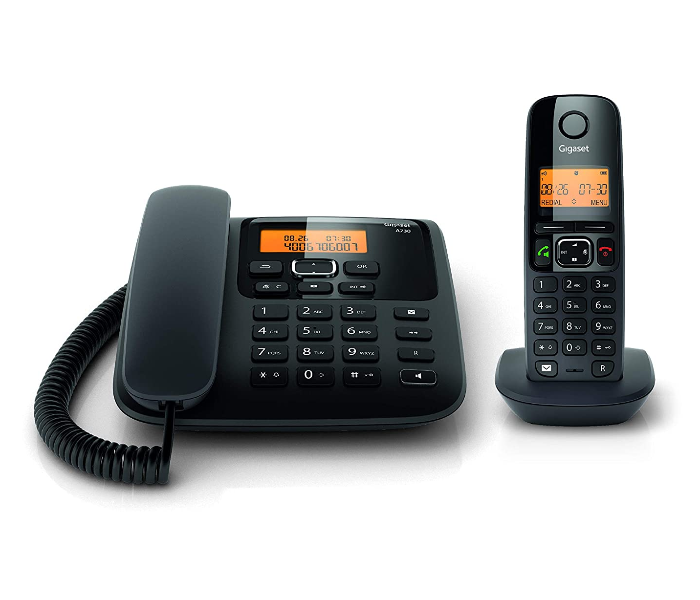 Gigaset A730 Corded Cordless Combo Phone - Black - Zoom Image 1