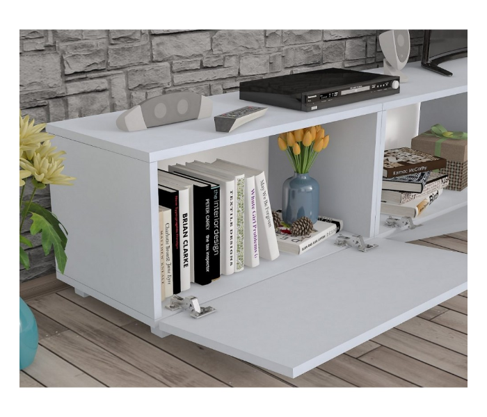 Free Model 2 Cartons TV Table - White - Zoom Image 3