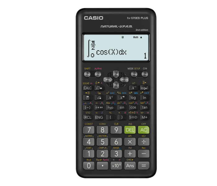 Casio FX-570ESPLUS 2nd Edition Natural Display Non Programmable Scientific Calculator - Black - Zoom Image