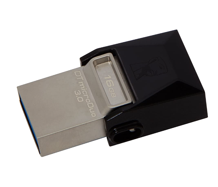 Kingston DTDUO3 16GB DataTraveler MicroDuo USB Flash Drive - Black - Zoom Image 2