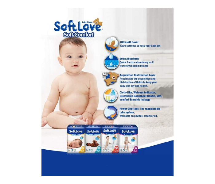 Soft Love 26 Pieces Below 5Kg Soft Comfort Diaper Newborn - Zoom Image 2