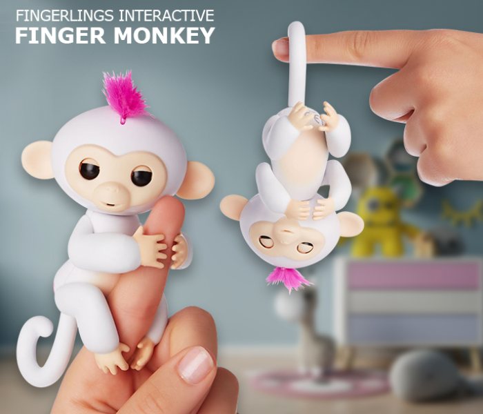  Fingerlings Interactive Finger Monkey FIM04W White - Zoom Image 3