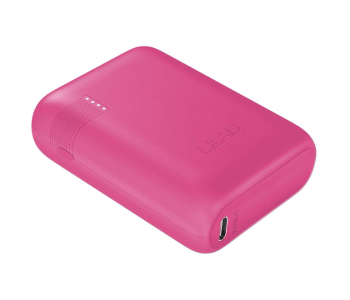 Lead LP01 10000 mAh Mini Power Bank - Pink  - Zoom Image 1