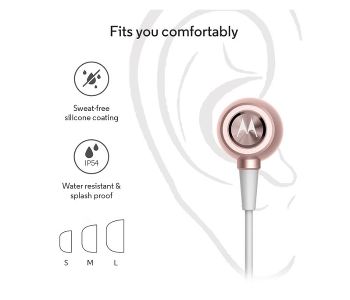 Motorola Metal Earbuds In-Ear Headset- Rose Gold - Zoom Image 5