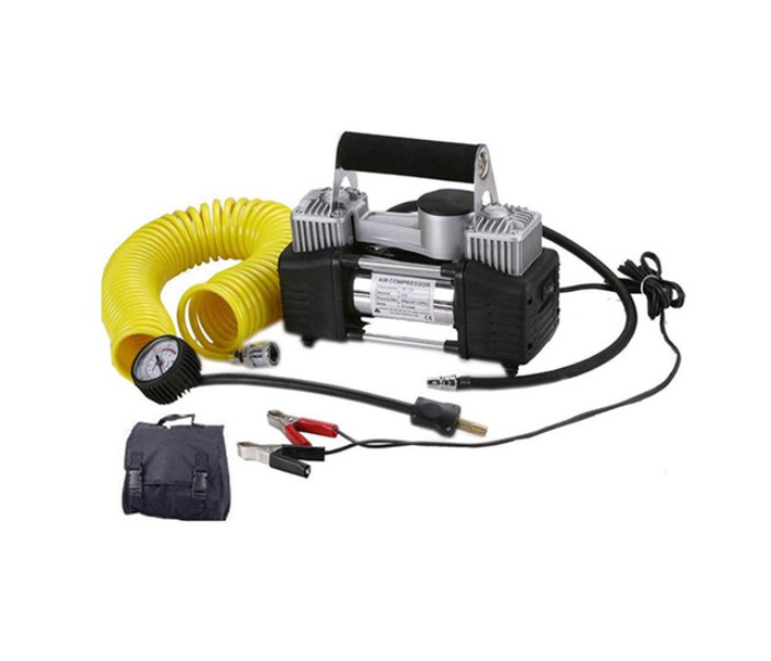 AGC Double Cylinder Air Compressor for Car - Black - Zoom Image