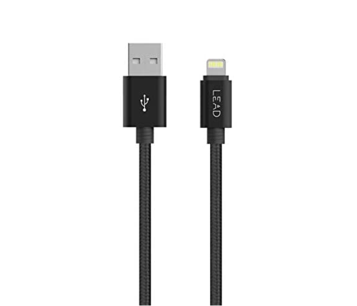 Lead Spanker S 1.2 Mtr Nylon Lightning Cable - Black - Zoom Image 1