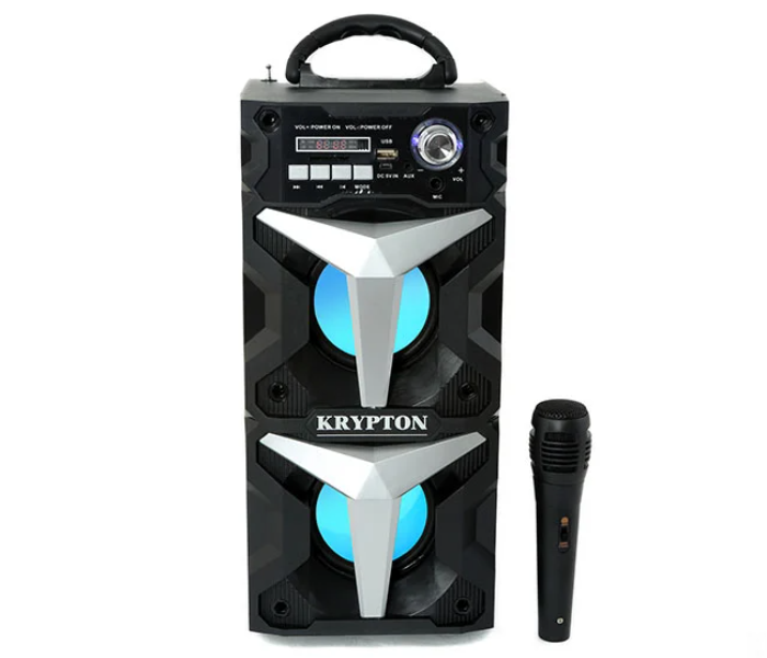 Krypton KNMS6048 Rechargeable Portable Bluetooth Speaker with Mic - Black - Zoom Image