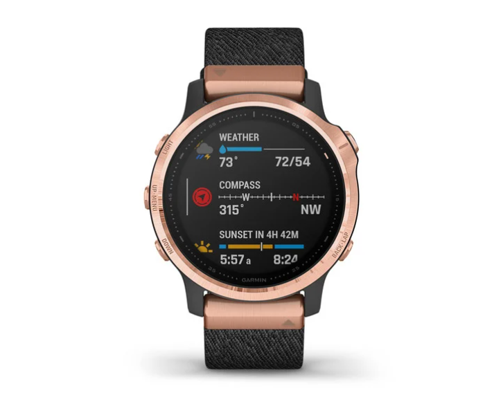 Garmin 010-02159-37 Fenix 6S Sapphire Edition Rose Gold with Black Nylon Band GPS Smart Watch - Zoom Image 4