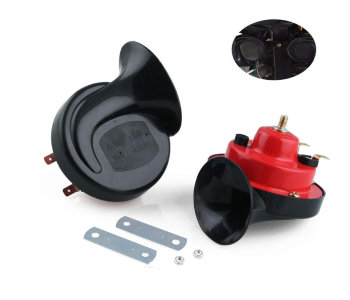 12V Car Horn - Black - Zoom Image