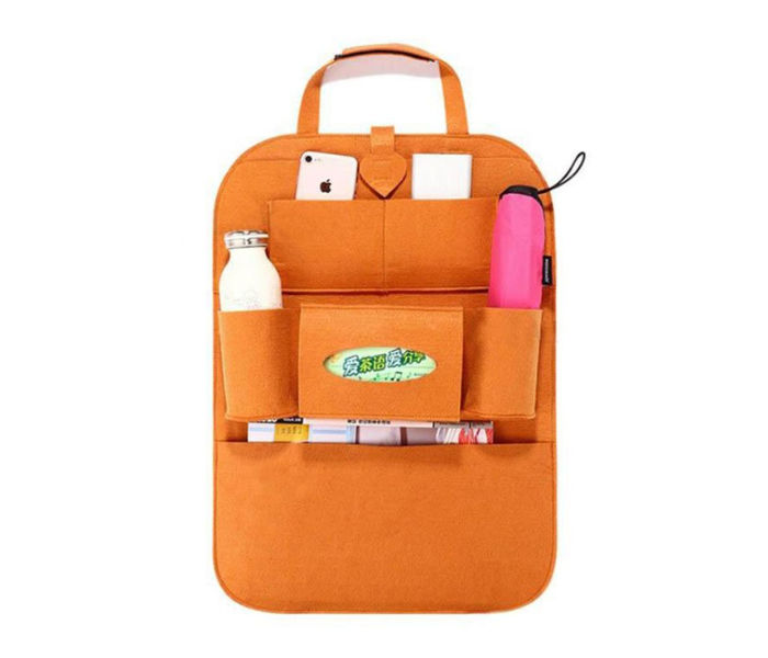 Multi Pocket Car Storage Bag Holder - Orange - Zoom Image