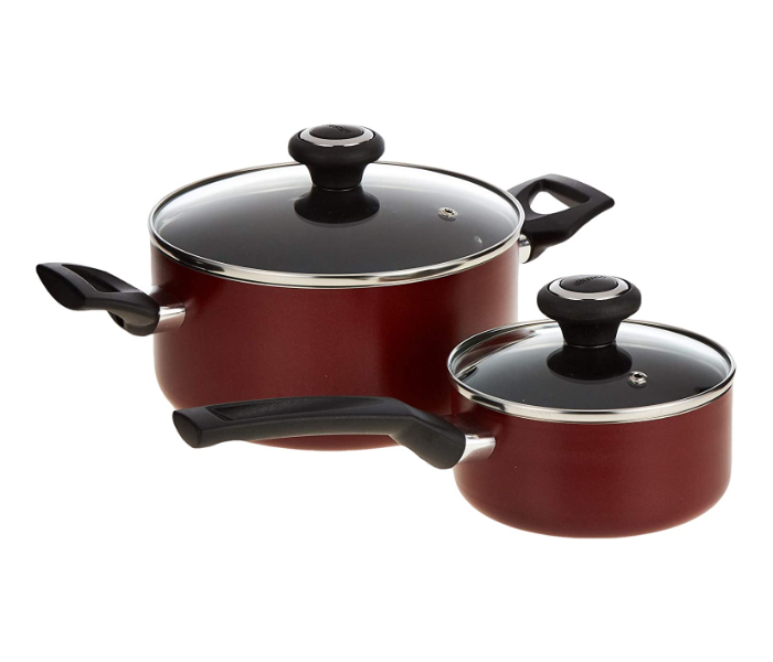 Prestige PR20499 25 Pcs Non-Stick Cookware Set - Maroon - Zoom Image 3