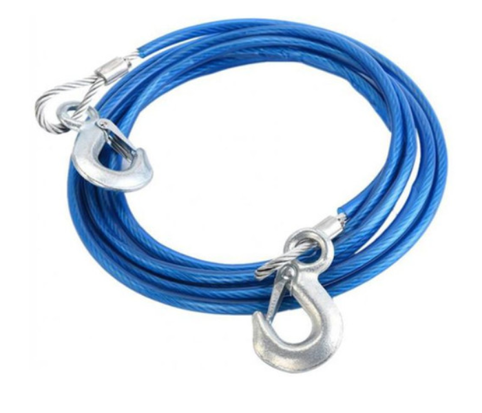 Emergency Tow Rope With Stainless Steel Hook - Blue - Zoom Image