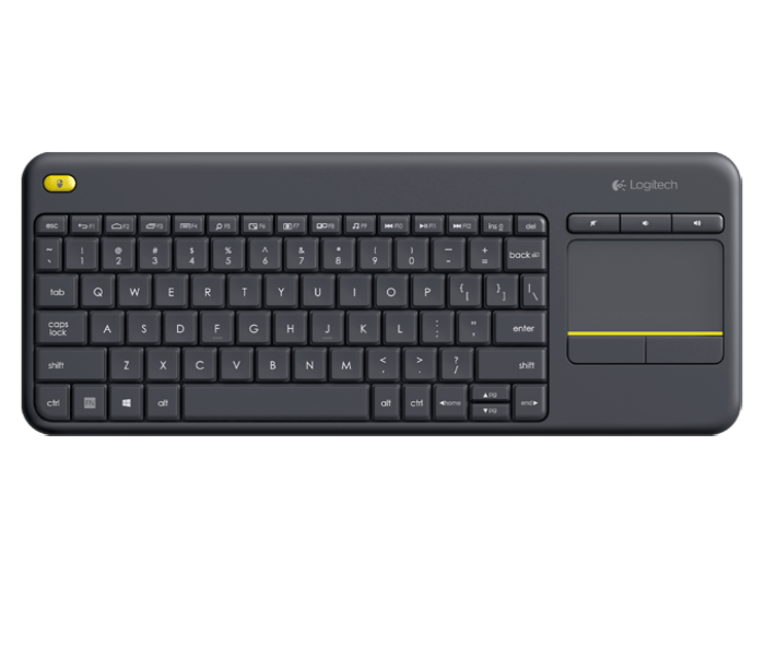 Logitech K400 Plus Wireless Touch Keyboard - Black - Zoom Image 1