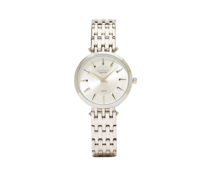 Royale Executive RE073D Metal Analog Quartz Watch For Women - Silver - Zoom Image