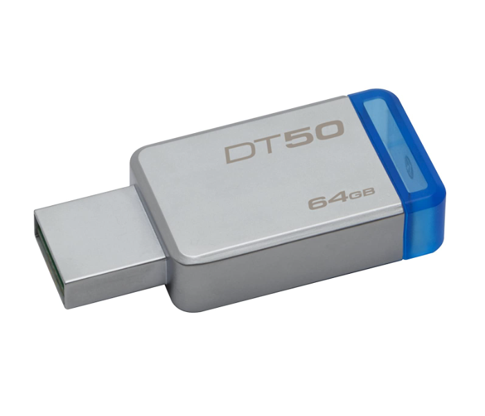 Kingston DT5064GB 64GB USB 3.0 DataTraveler 50 - Metal Blue - Zoom Image 3