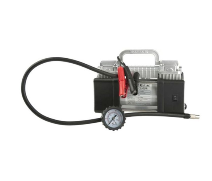 Car Air Compressor - Black and Silver - Zoom Image