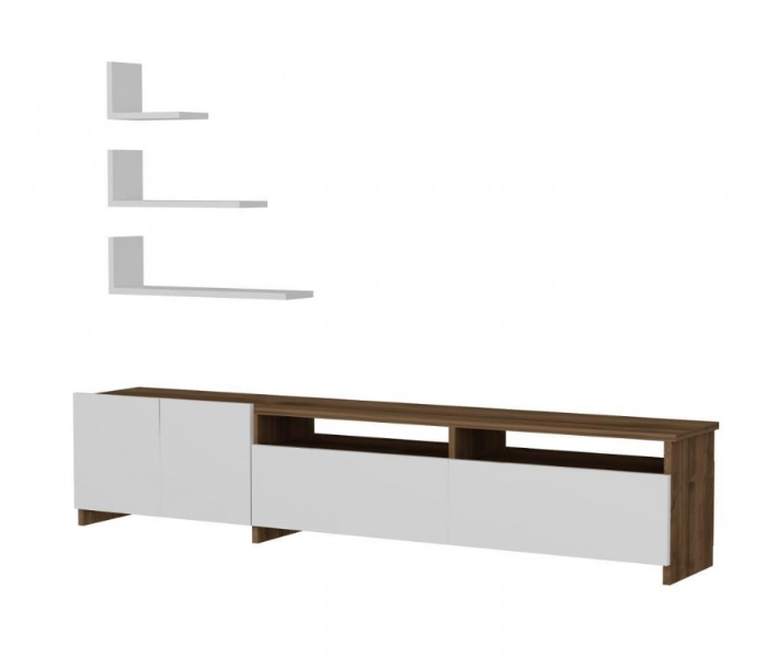 Bench Model Gelincik TV Table - White and Brown - Zoom Image 3