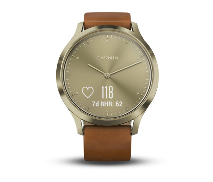 Garmin 010-01850-35 Vivomove HR Seu Premium With Light Brown Leather Bracelet - Zoom Image 3