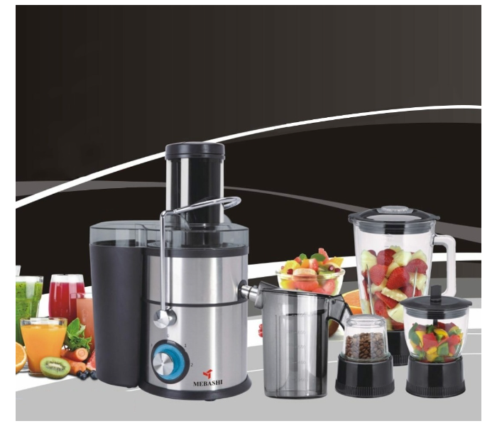 Mebashi ME-JB2008SS 800Watts 4 in 1 Juicer and Blender - Silver - Zoom Image 1