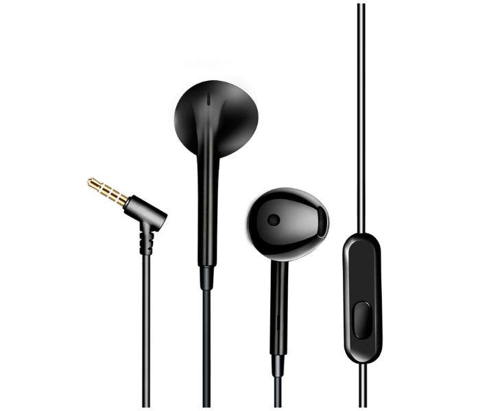 Iends IE-HS002 Stereo Earphone with Microphone and Volume Control - Black - Zoom Image