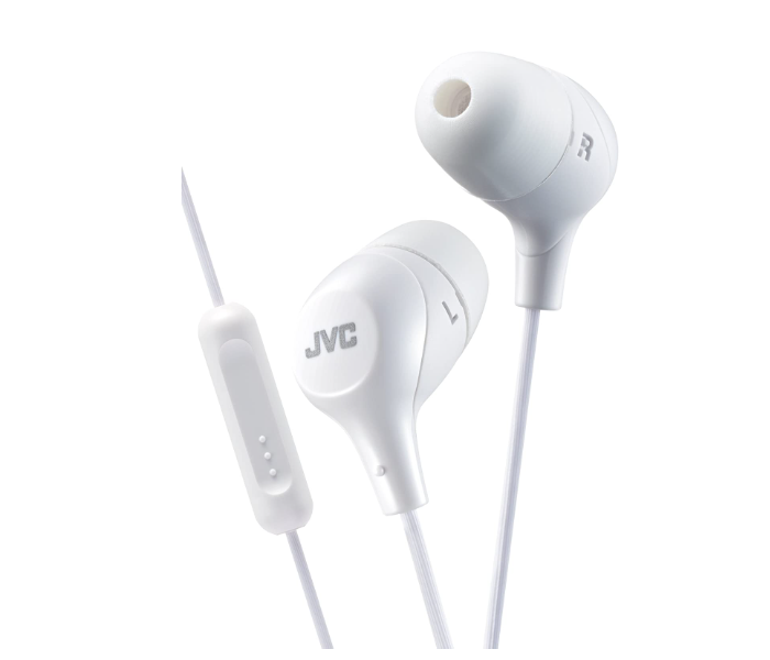 JVC HAFX38MW Memory Foam Earbud Marshmallow Memory Foam Earbud with Mic - White - Zoom Image 1