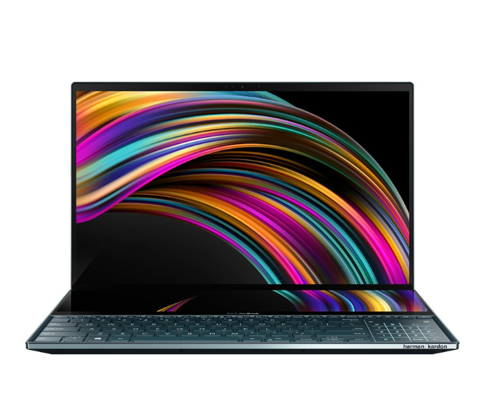 Asus Zenbook UX581GV-H2001TS 32GB RAM 1TB SSD 15.6 Inch 4K UHD OLED Touchscreen 14 Inch Screen Pad Intel Core i9-9980HK  NVIDIA RTX 2060 6GB Graphics Windows 10 Home - Blue - Zoom Image 1