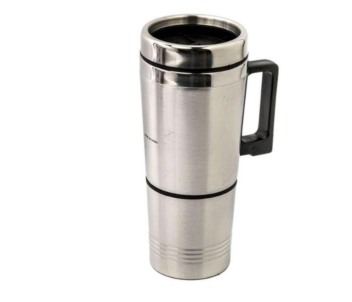 Electric Coffee Mug With Cup - Silver - Zoom Image