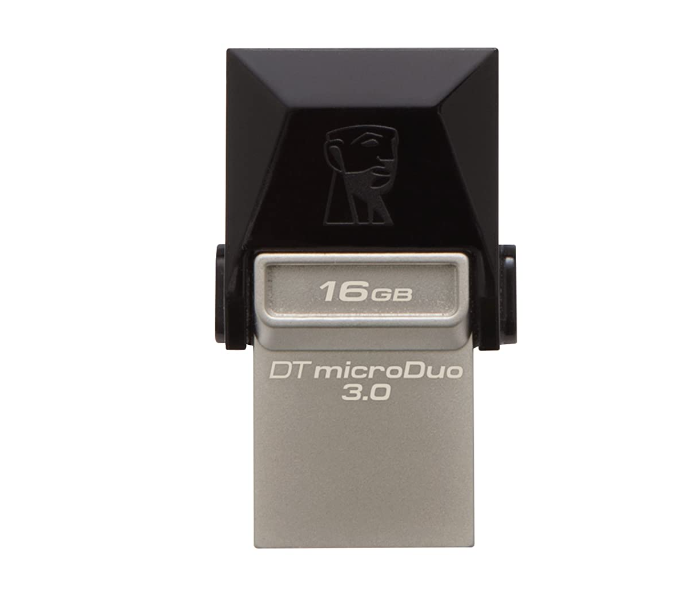 Kingston DTDUO3 16GB DataTraveler MicroDuo USB Flash Drive - Black - Zoom Image 1