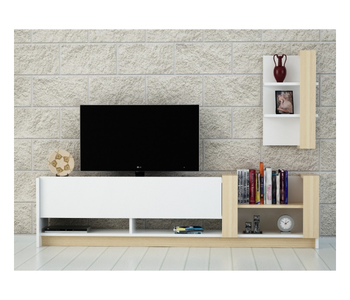 Kazablanka TV Table - Beige and White - Zoom Image 1