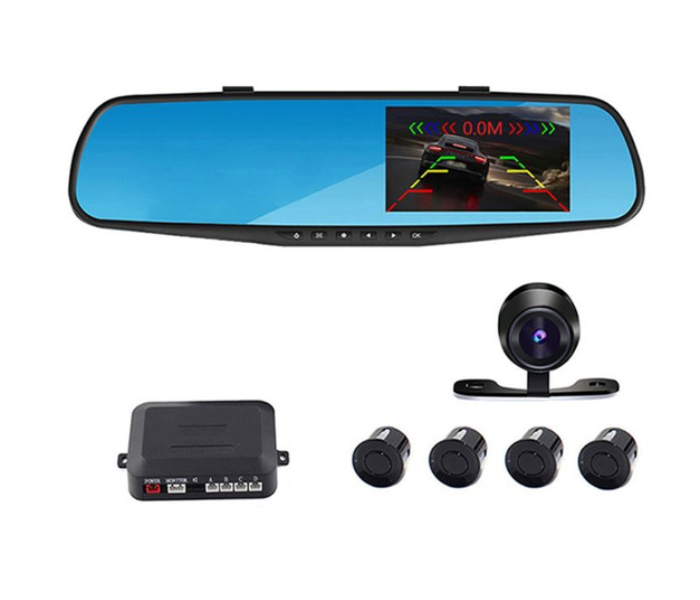 Tobys 4.3 inch LCD Rear View Mirror Car Recorder With Parking Rear Camera - Zoom Image