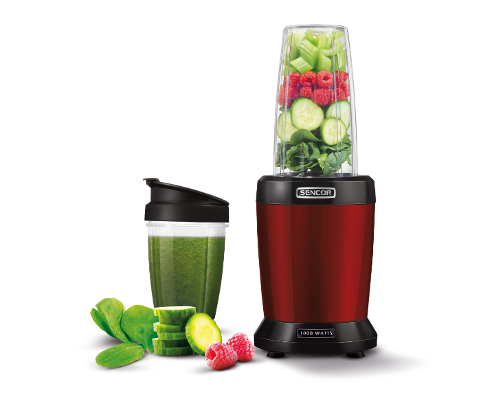 Sencor SNB4301RD 1000 Watts Nutri Blender - Red - Zoom Image 1