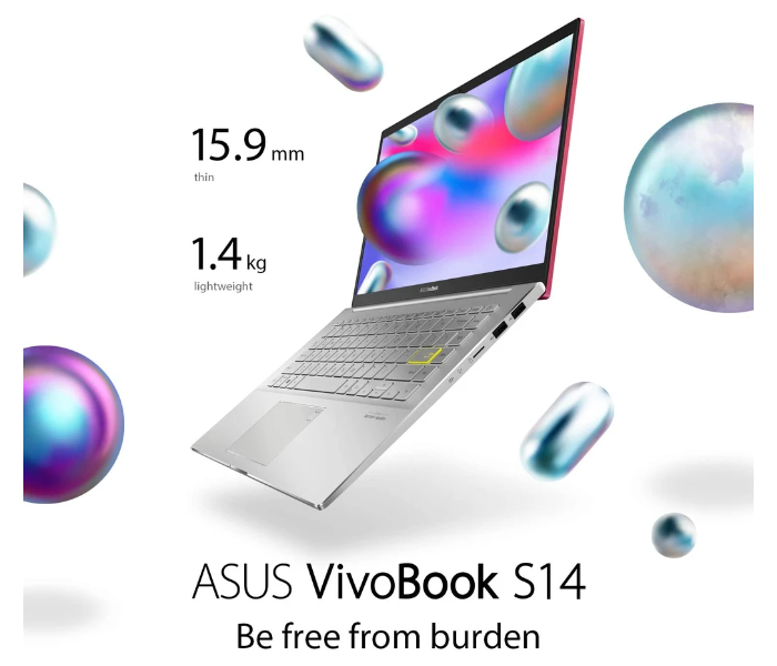 Asus Vivobook S433FL-EB231T 16GB RAM 1TB SSD 14 Inch Intel Core i7-10510U Processor Nvidia MX250 Graphics Windows 10 Home - Red - Zoom Image 4