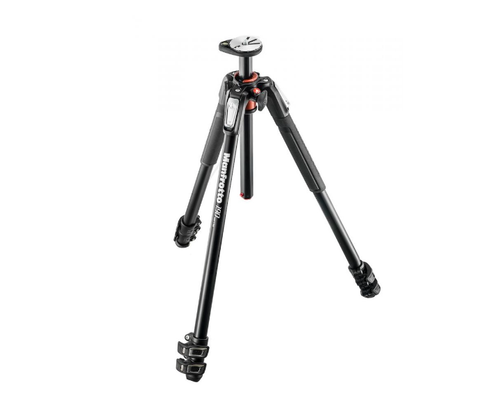 Manfrotto MT190XPRO3 Aluminium 3 Section Camera Tripod - Black - Zoom Image 1