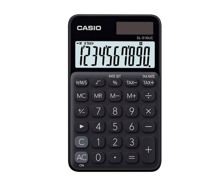 Casio SL-310UC-BK Portable Type 10 Digit Calculator - Black - Zoom Image