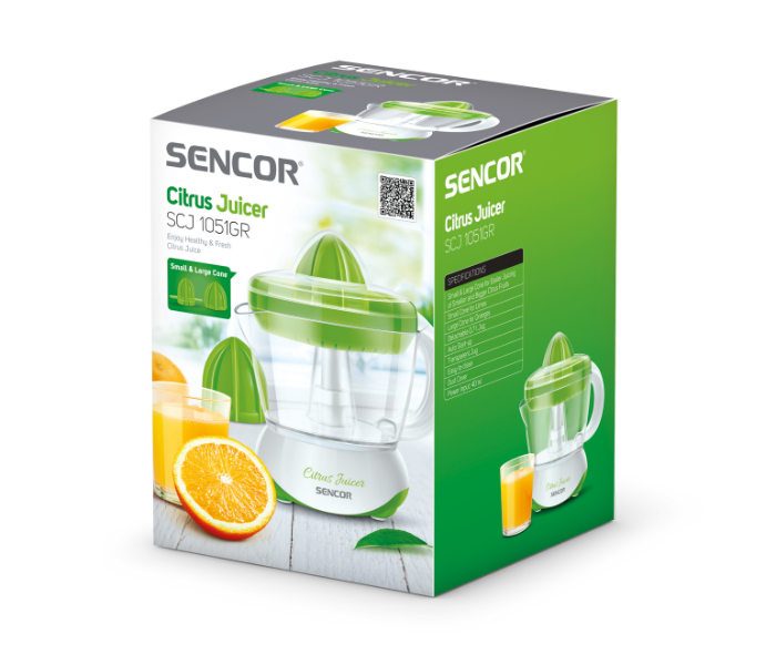 Sencor SCJ 1051GR 0.7 Litre Citrus Juicer - White and Green - Zoom Image 6