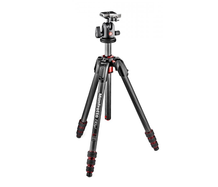 Manfrotto MK190GOC4TB-BH 190 Go Carbon Fiber 4 Section Tripod with Head - Black - Zoom Image 1